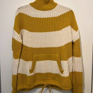 NWT J. Crew  Front-Pocket Turtleneck Sweater, Rugby Stripe